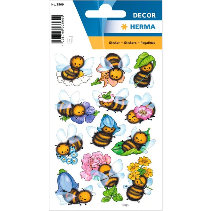 HERMA Pegatinas Etiquetas decorativas DECOR Divertidas abejas