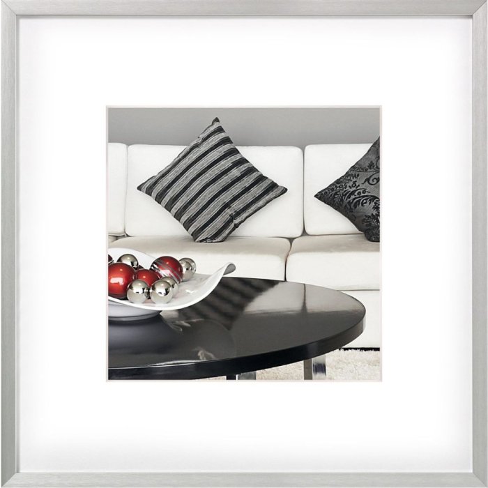 Silla con estructura de aluminio Walther 30x30 plata