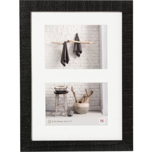 Marco de madera Walther HOME negro 2 fotos 13x18 cm