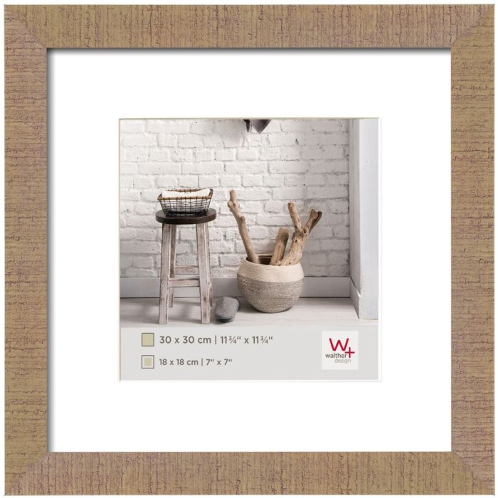 Marco de madera Walther HOME 20x20 cm beige marrón