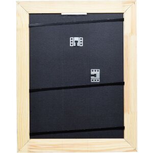 Marco de fotos de madera efecto barroco 56 blanco 20x30 cm con vidrio museo