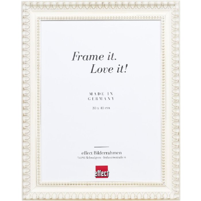 Marco de fotos de madera Effect Profil 56 blanco 7x10 cm con cristal museo