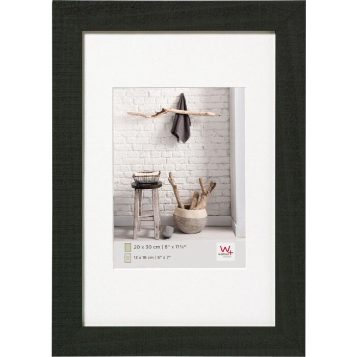 24x30 cm Marco de madera Walther HOME negro