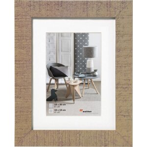 Marco de madera Walther HOME beige marrón 15x20 cm con Passepaorut 10x15 cm