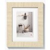HOME Marco de madera crema blanco 15x20 cm con passepartout 10x15 cm