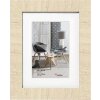 HOME Marco de madera crema blanco 15x20 cm con passepartout 10x15 cm