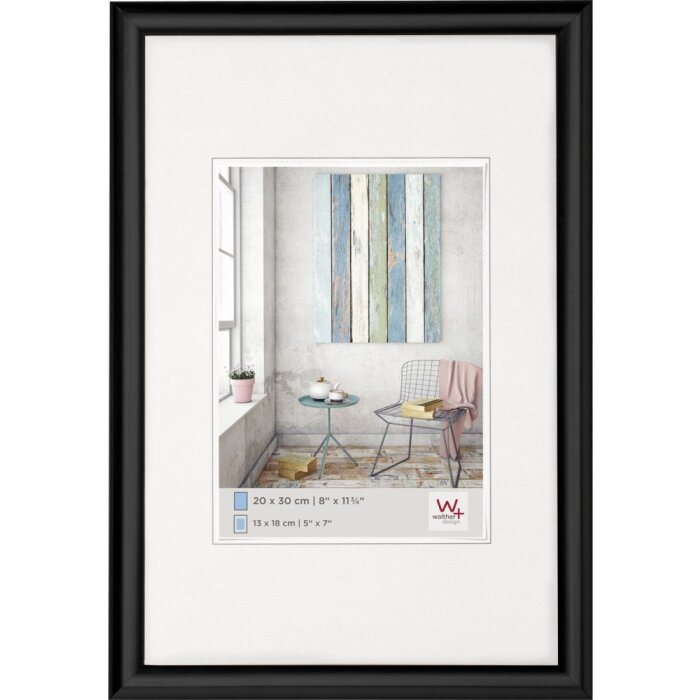 Marco de plástico Walther Trendstyle negro 40x60 cm