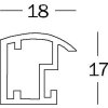 Marco de plástico Trendstyle plata 40x60 cm