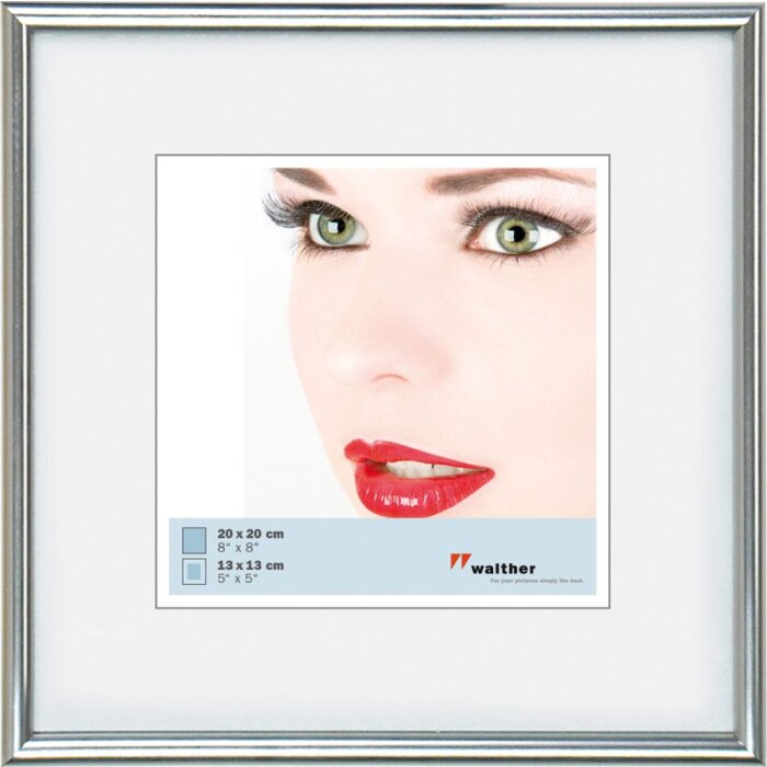 Marco de plástico Walther Galeria 20x20 cm plata