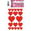 HERMA pegatina etiquetas decorativas DECOR corazones rojo 3 hojas