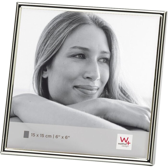 Walther Marco de Retrato de Metal Chloe 15x15 cm plata brillante
