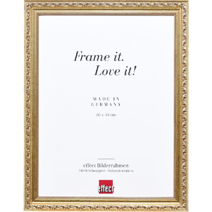 Marco de fotos de madera Effect Profil 37 antiksilber 9x13 cm con vidrio decorativo