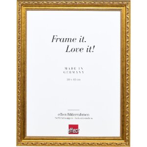 Marco de fotos de madera Profil 37 antikgold 10x10 cm con...