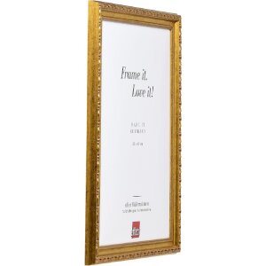 Marco de fotos de madera Profil 37 antikgold 10x10 cm con vidrio transparente