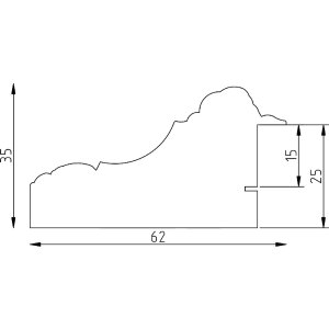 Marco de fotos Effect Profil 31 con vidrio antirreflejo 7x10 cm dorado
