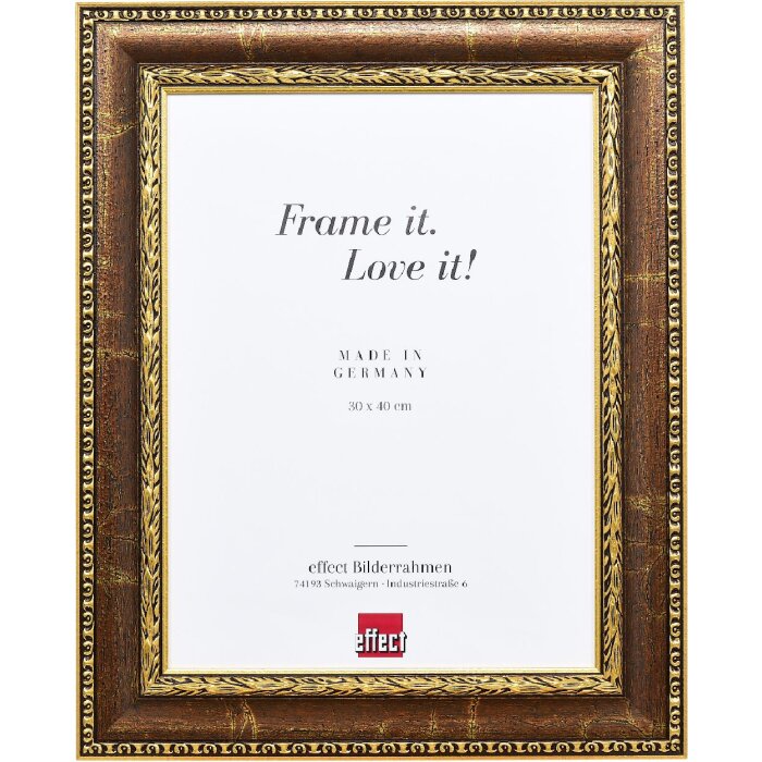 Marco de fotos de madera Effect Profil 31 con vidrio normal 61x91,5 cm marrón