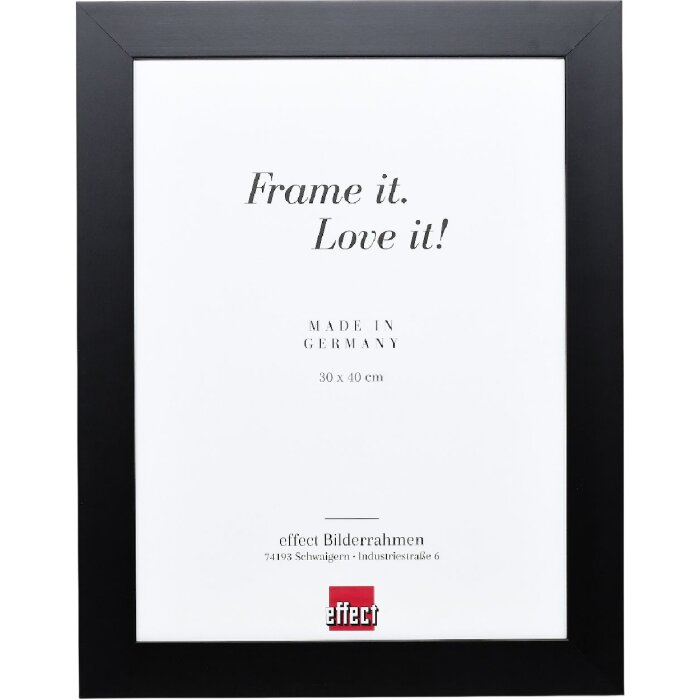 Marco de fotos de madera Effect Profil 30 Negro 10,5x14,8 cm con cristal antireflejo