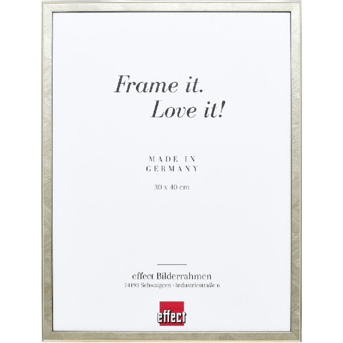 Marco de fotos de madera Effect Profil 29 Plata 25x60 cm con cristal de museo