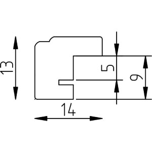 Marco de fotos Effect Profil 29 plata 25x60 cm con Acrylglas