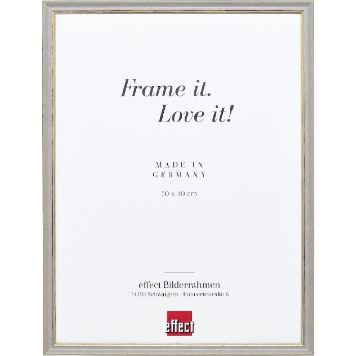 Marco de fotos de madera Effect Profil 25 Gris 25x50 cm con acrílico