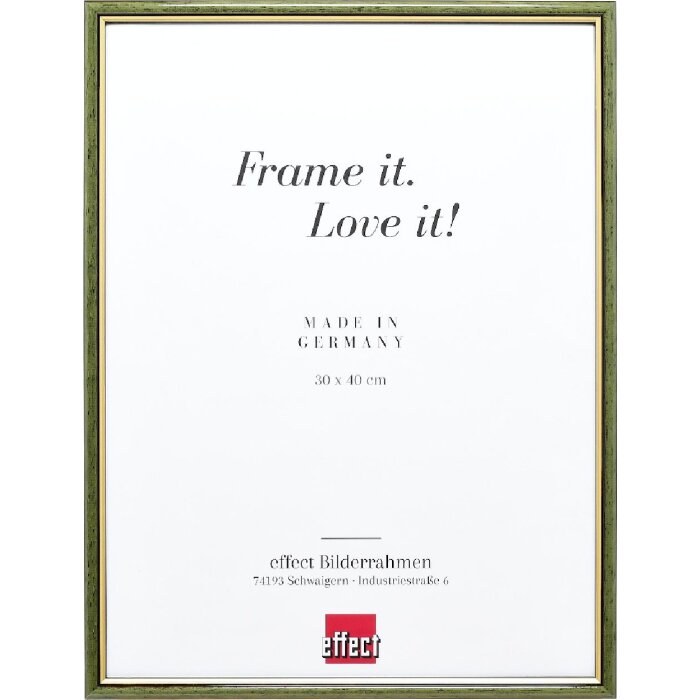 Marco de fotos de madera Effect Profil 23 verde 25x50 cm con acrílico