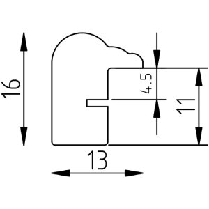 Marco de fotos de madera Effect Profil 23 verde 25x50 cm con acrílico