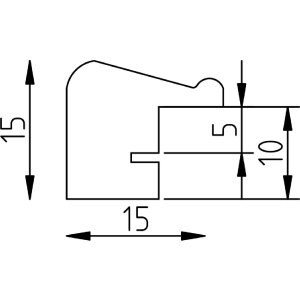 Marco de fotos de madera Effect Profil 22 Nogal 25x50 cm con cristal de museo
