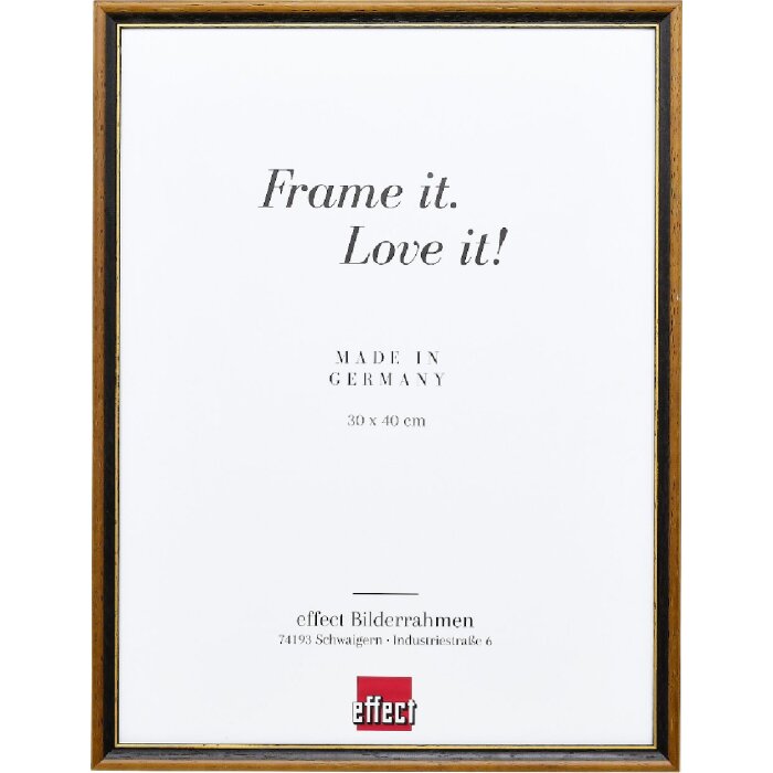 Marco de fotos de madera Profil 22 nogal 25x50 cm con vidrio acrílico