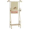 Clayre & Eef 40450 Toallero 55x18x97 cm Pájaros de metal dorado