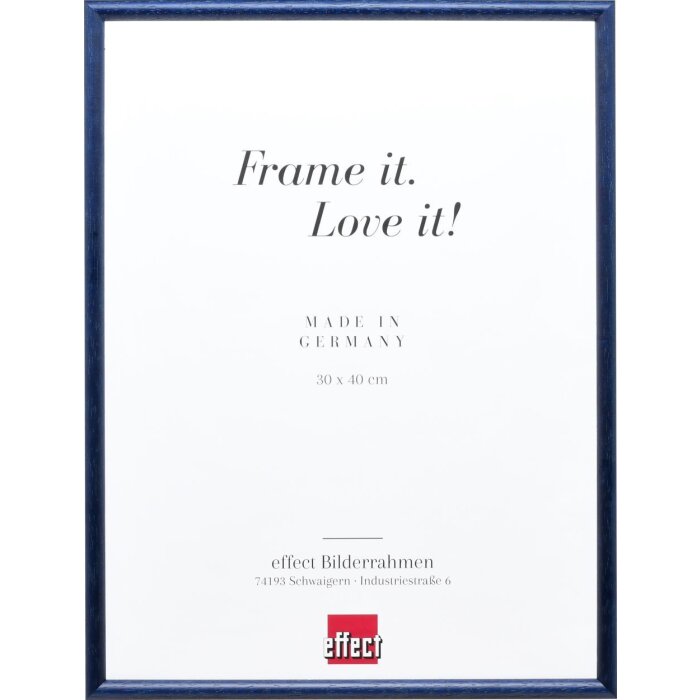 Marco de fotos de madera Effect Profil 20 Azul 25x50 cm con vidrio de museo