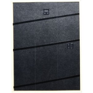 Marco de fotos de madera Profil 20 negro 25x50 cm con vidrio de cristal