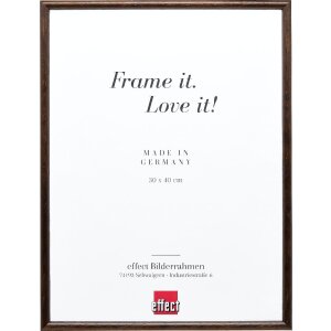 Marco de fotos de madera Effect Profil 20 marrón oscuro 40x60 cm con cristal antirreflejos