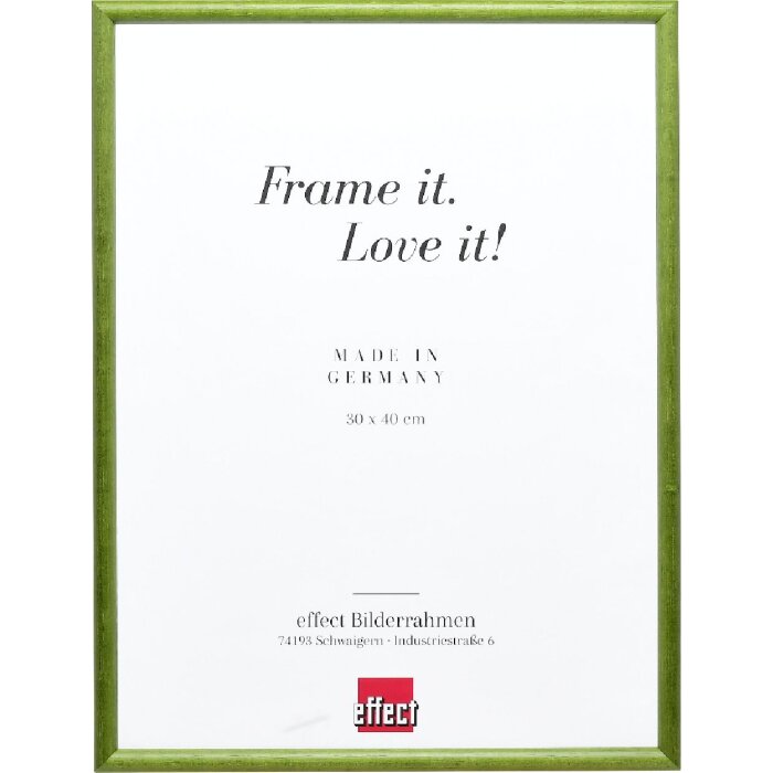 Marco de fotos de madera Effect Profil 20 Tannengrün 40x60 cm con vidrio antirreflejante