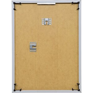 Marco de fotos de plástico Effect 10x10 cm plateado con cristal de museo