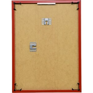 Marco de fotos de plástico Efecto Rojo 10x10 cm con vidrio decorativo