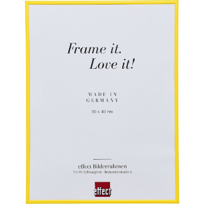 Marco de fotos de plástico Effect 13x13 cm Amarillo con vidrio antirreflex