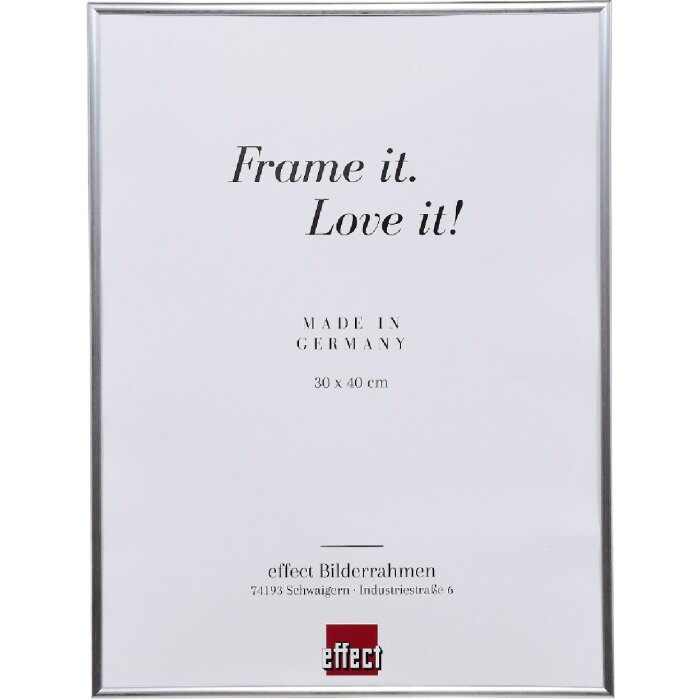 Marco de fotos de plástico Effect plata 13x13 cm con vidrio antirreflex