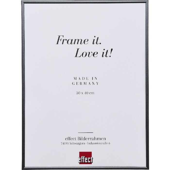 Marco de fotos de plástico Efecto 10x10 cm gris con vidrio antirreflejo