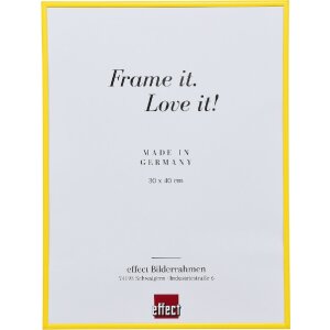 Marco de fotos de plástico Effect 10x10 cm Amarillo con vidrio antirreflejos