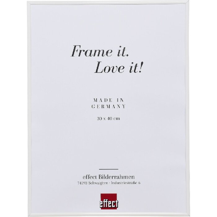 Marco de fotos de plástico Effect 10x10 cm blanco con vidrio antirreflejo