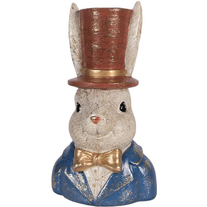 Estatua decorativa de conejo Clayre & Eef Beige 17x13x29 cm