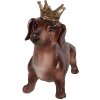 Figura decorativa de perro Clayre & Eef marrón 35x14x28 cm