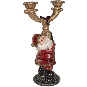 Soporte de velas de Santa Claus Clayre & Eef 17x10x28 cm