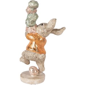 Dekoration Conejo con helado beige naranja 16x10x28 cm Clayre & Eef 6PR6034