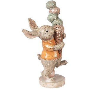 Dekoration Conejo con helado beige naranja 16x10x28 cm Clayre & Eef 6PR6034