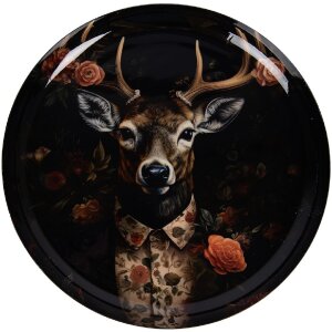 Cuenco decorativo Clayre & Eef 66415 Negro y...