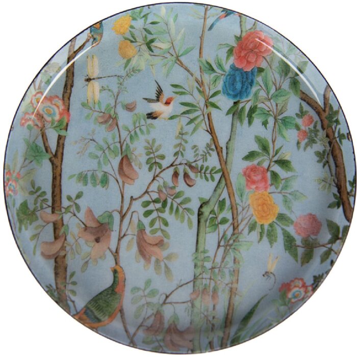 Soportes para vasos Clayre & Eef Ø 11 cm Azul-Verde Hierro-Cerámica