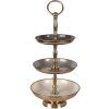 Estante Clayre & Eef 66426 Ø 18x35 cm Beige-Gold 3 niveles Hierro