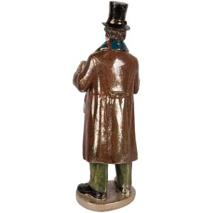 Decoración de coro navideño Clayre & Eef 6PR6055 4 piezas 13x13x34/11x12x31/13x8x21/8x8x20 cm Rojo/Verde