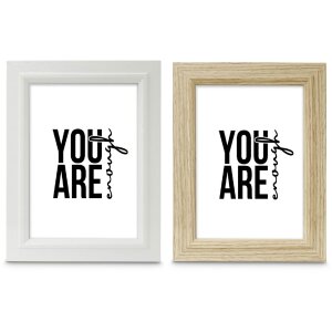 Marco de fotos Hama Chic Blanco o Roble 10x15 hasta 20x30 cm con vidrio reflex